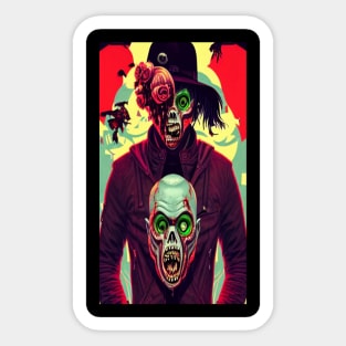Zombie Punk Green Halloween Walking Dead Sticker